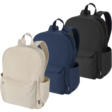 Logo trade advertising products picture of: Recanvas 15.6” GRS recycled city backpack 16L