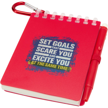 Logotrade advertising product image of: Lig Mini recycled outdoor soft cover notebook and ballpoint pen set (black ink)