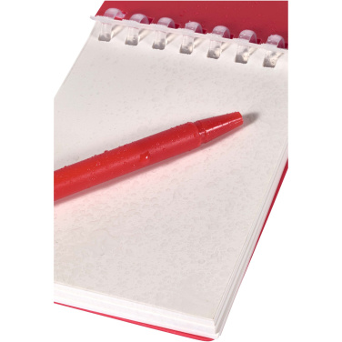 Logo trade promotional merchandise photo of: Lig Mini recycled outdoor soft cover notebook and ballpoint pen set (black ink)