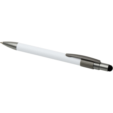 Logo trade corporate gifts image of: Rill RCS recycled ballpoint pen with stylus and fidget spinner (black ink)