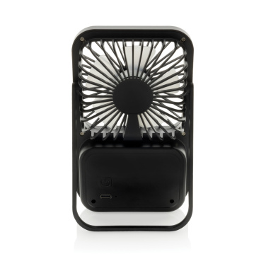 Logo trade promotional products picture of: Aervina RCS recycled plastic re-chargeable desk fan
