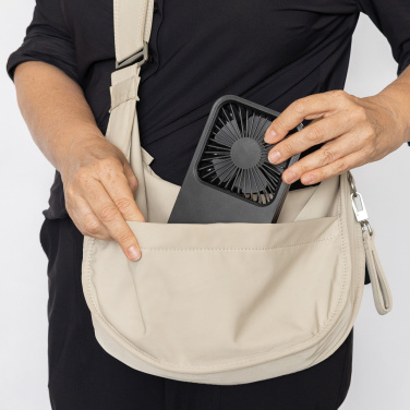 Logotrade promotional gift image of: Aervina RCS recycled plastic re-chargeable desk fan