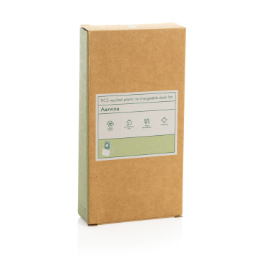 Logotrade promotional gift picture of: Aervina RCS recycled plastic re-chargeable desk fan