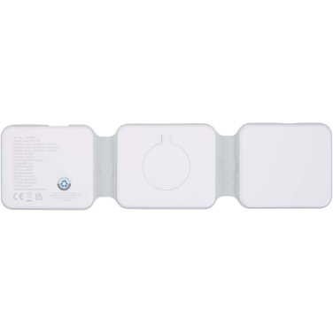 Logo trade promotional products picture of: Armus 3-in-1 15W recycled plastic foldable wireless charger