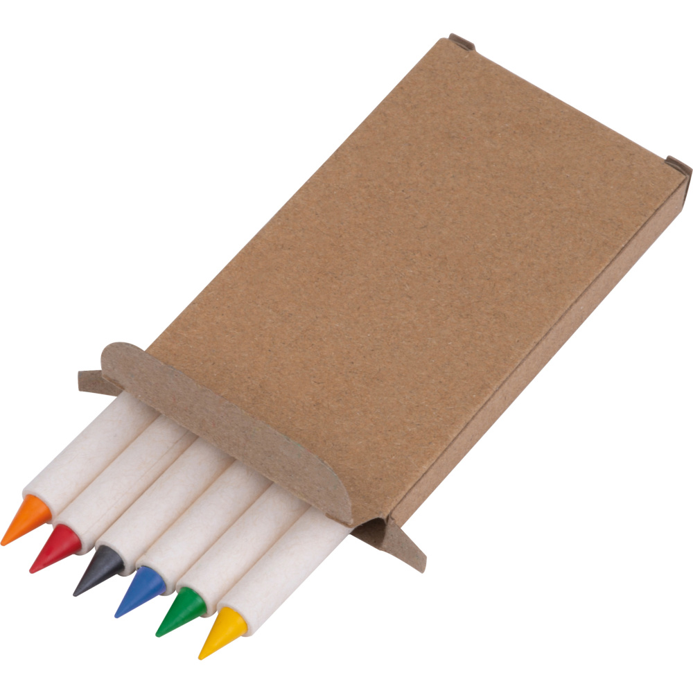 Logo trade promotional merchandise picture of: Infinity Set of Wax Crayons KINGSTON