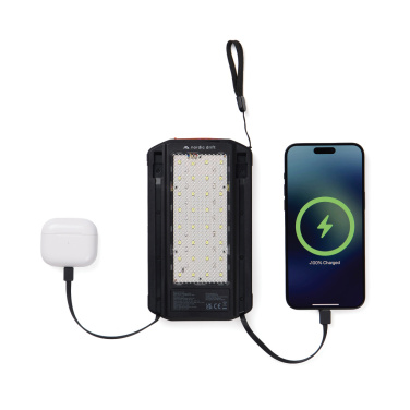 Logo trade promotional products image of: Nordic Drift Titan 10.000mAh solar powerbank with 3 panels