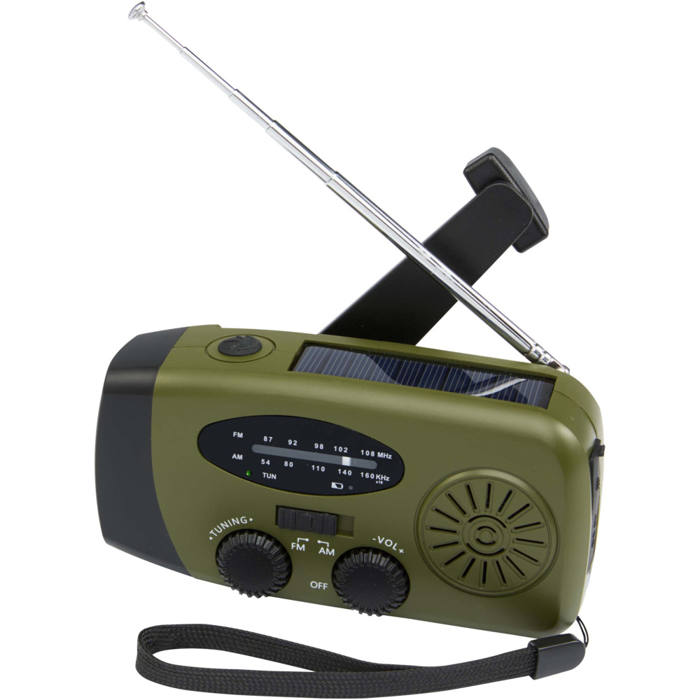 Logotrade promotional products photo of: Avior RCS recycled plastic emergency radio