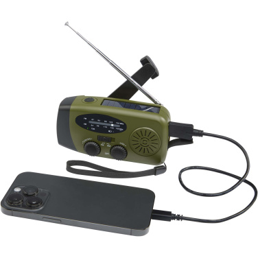 Logo trade promotional giveaways image of: Avior RCS recycled plastic emergency radio