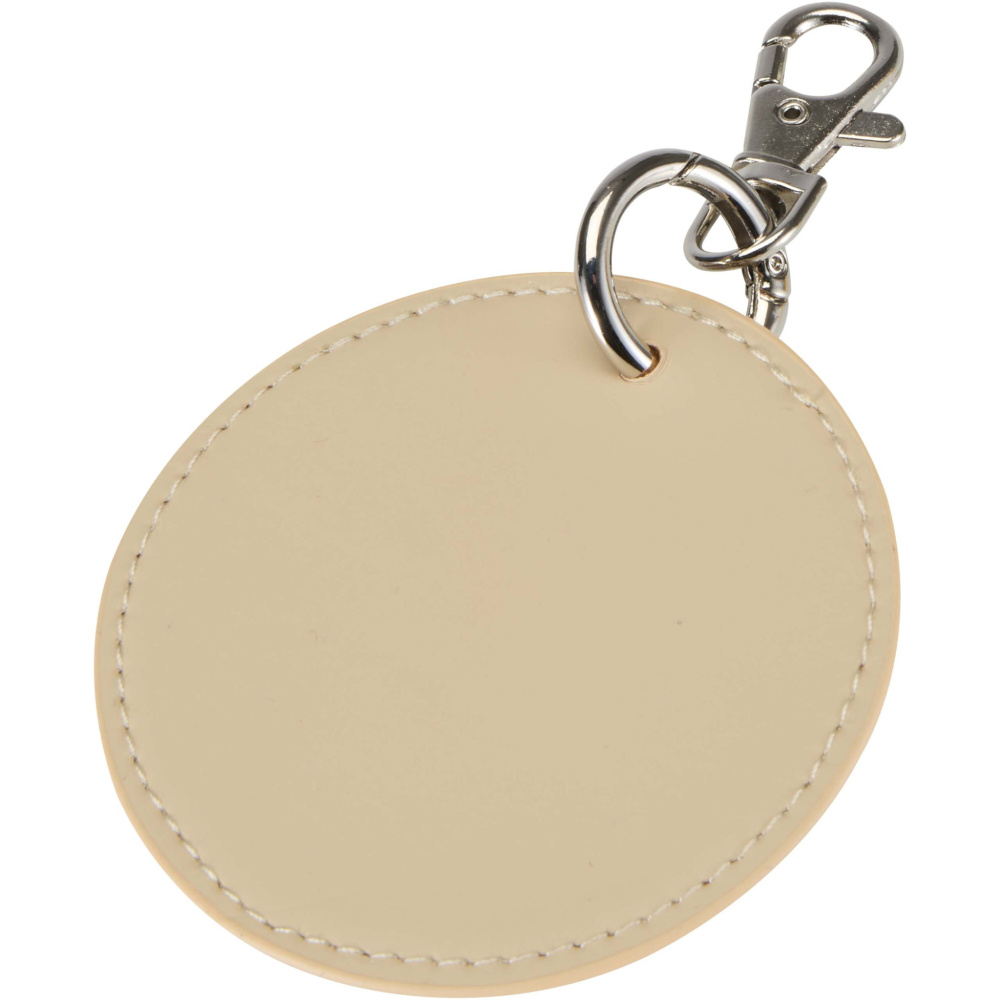 Logotrade promotional items photo of: Resi Plus GRS recycled round charm keychain