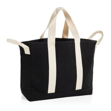 Logo trade promotional gifts picture of: BEAU AWARE™ Beach bag 400gsm recycled canvas, with side hand