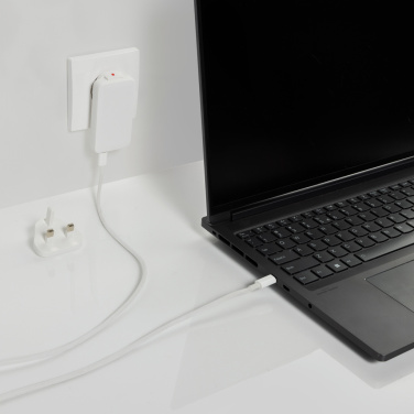 Logotrade promotional products photo of: Fluxo RCS 65W flat GAN charger with universal connectors