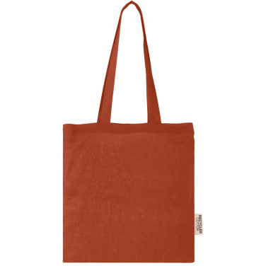 Logo trade promotional items image of: Madras 140 g/m2 GRS recycled cotton tote bag 7L