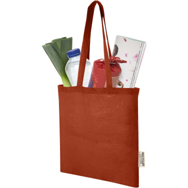 Logo trade corporate gift photo of: Madras 140 g/m2 GRS recycled cotton tote bag 7L