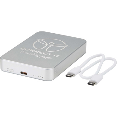 Logo trade promotional merchandise image of: Avis 10.000 mAh RCS recycled aluminium magnetic power bank 