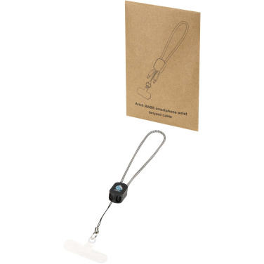 Logotrade promotional giveaway image of: Arich RCS recycled wrist lanyard with built-in 20W Type-C charging cable