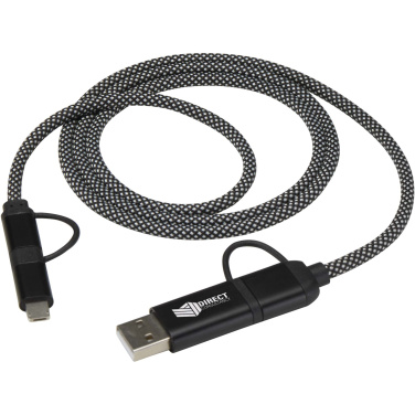 Logotrade promotional item image of: SMART 65W 100 cm RCS recycled magnetic 5-in-1 charging cable