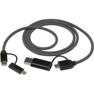 Logo trade promotional giveaways image of: SMART 65W 100 cm RCS recycled magnetic 5-in-1 charging cable