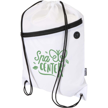 Logotrade advertising product image of: Oriole RPET drawstring bag with zipped front pocket 5L