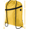 Oriole RPET drawstring bag with zipped front pocket 5L, Yellow