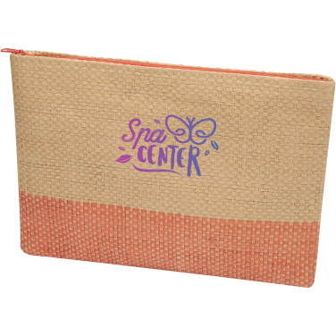 Logotrade business gifts photo of: Rhythm straw paper zipped pouch 3L