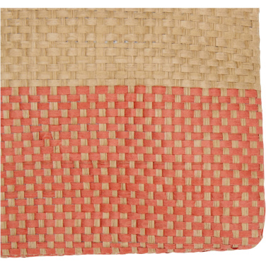 Logo trade promotional merchandise photo of: Rhythm straw paper zipped pouch 3L