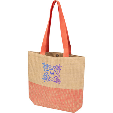 Logo trade promotional giveaway photo of: Rhythm straw paper tote bag 10L