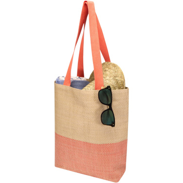 Logotrade promotional giveaway image of: Rhythm straw paper tote bag 10L