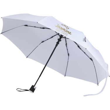 Logo trade promotional merchandise photo of: Agnes 21" foldable auto open RPET umbrella