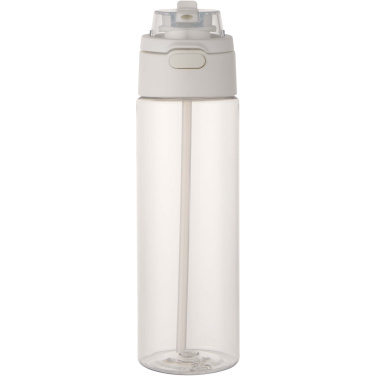 Logotrade promotional product image of: Theron 700 ml RCS recycled plastic water bottle with dual function lid and flip straw