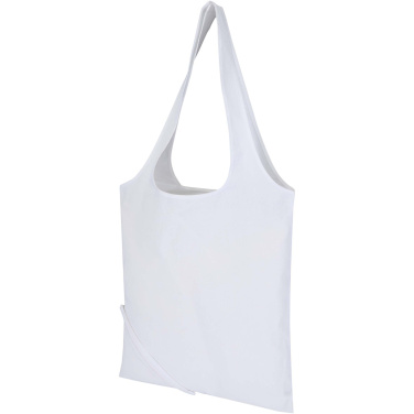 Logo trade promotional giveaway photo of: Madras Blend 140 g/m² GRS recycled foldable cotton tote bag 7L