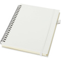 Liss A5 recycled plastic hard cover spiral notebook, White