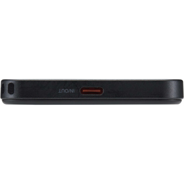Logotrade promotional product picture of: SMART 5000 mAh recycled plastic magnetic power bank with lanyard