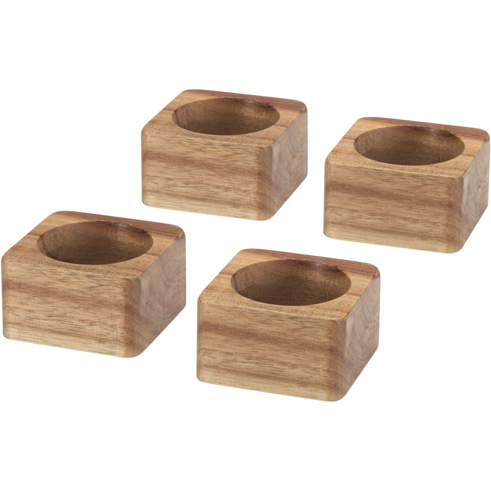 Logo trade corporate gifts image of: Napora acacia wood napkin ring holders
