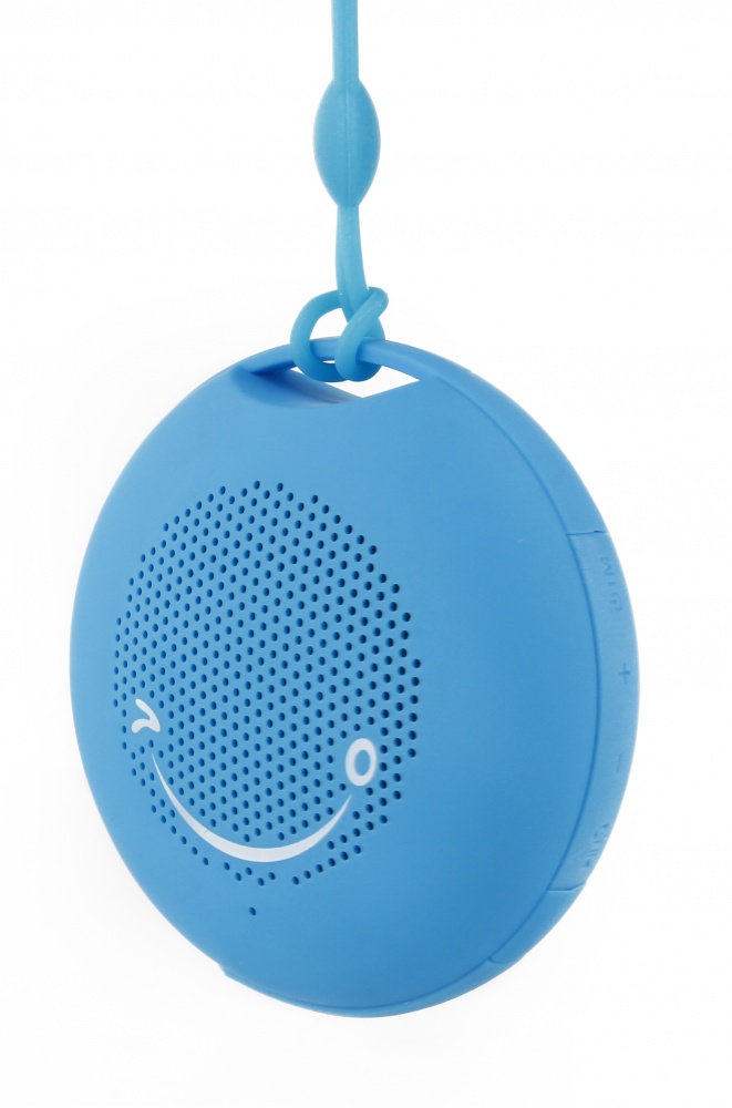 Logo trade ärikingi pilt: Silikoonist mini-Bluetooth-kõlar, sinine