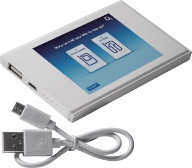 Logotrade ärikingid pilt: Powerbank 2200 mAh with USB port in a box, valge