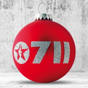 Logotrade reklaamkingituse foto: Jõulukuulid 1 värvi logoga, 8 cm