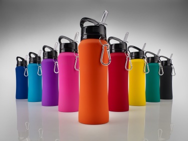 Logotrade ärikingid pilt: Colorissimo puutel pehme joogipudel, 700 ml, punane