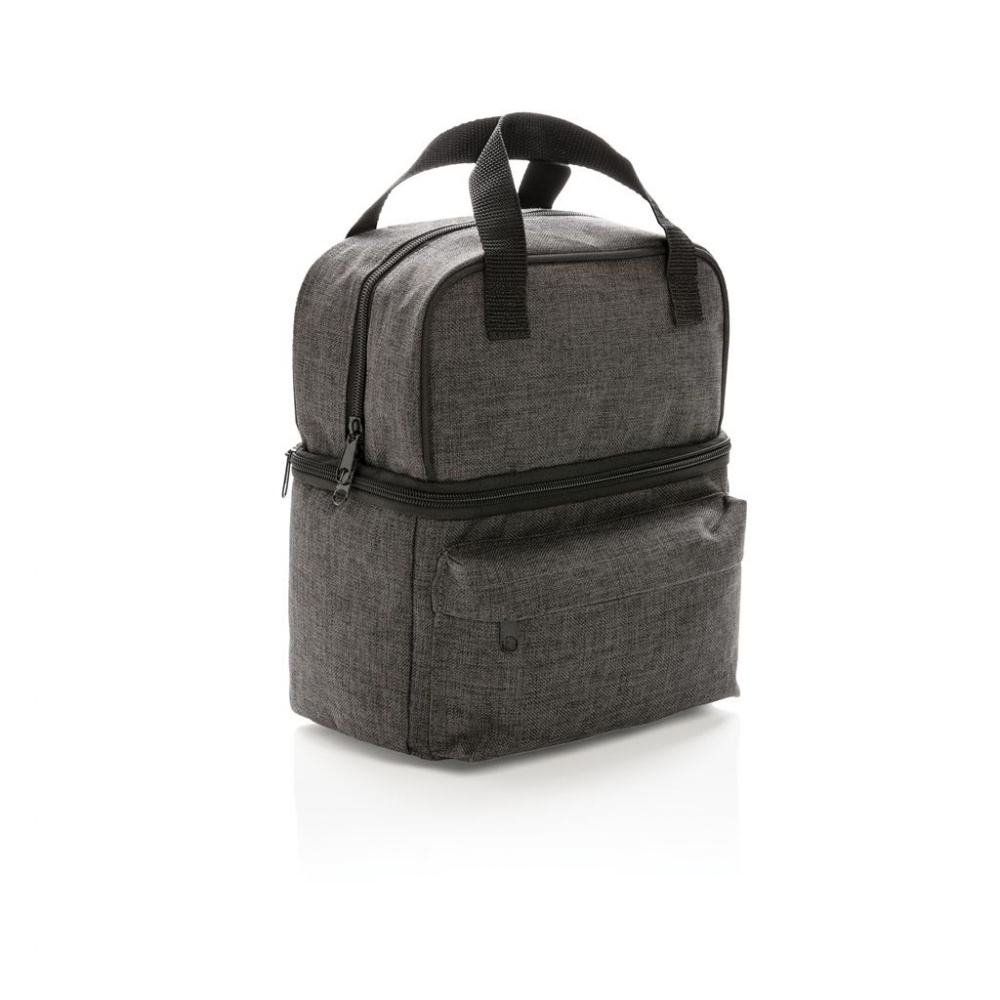 Logo trade firmakingitused foto: Firmakingitus: Cooler bag with 2 insulated compartments, anthracite