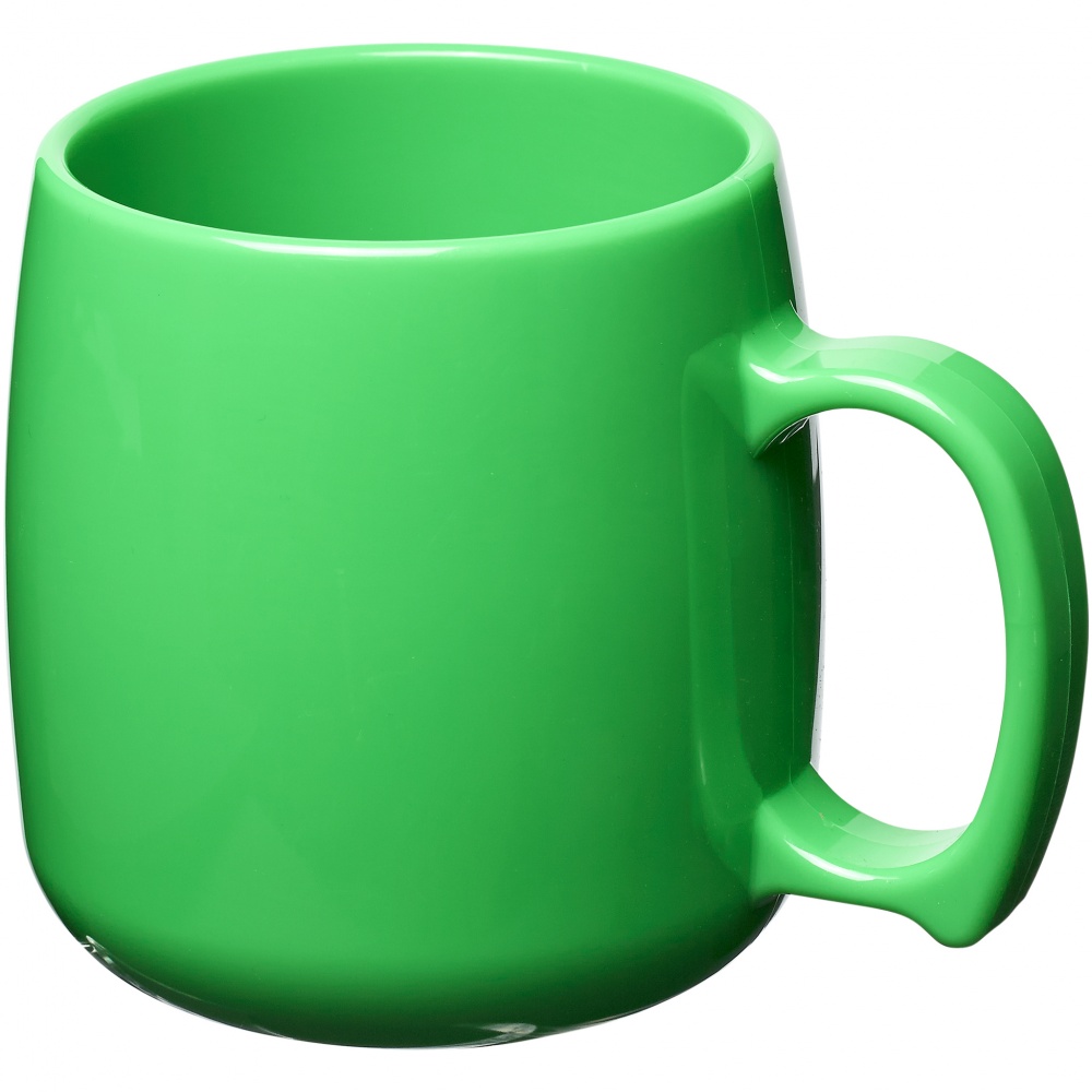 Logo trade reklaamtoote pilt: Plastikust mugav kohvikruus Classic, heleroheline