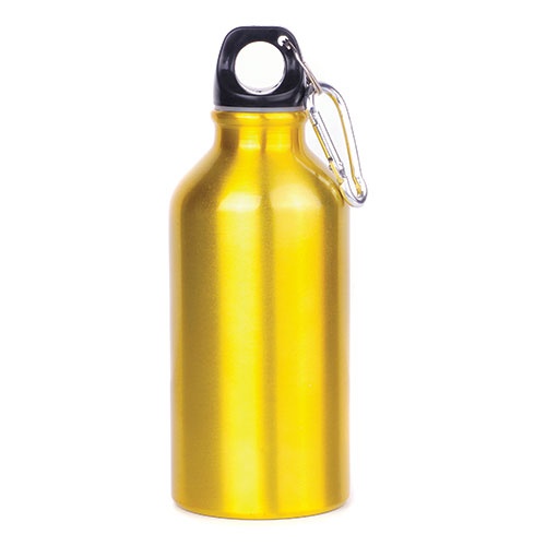 Logo trade reklaamkingi pilt: Joogipudel karabiiniga, 400 ml, kuldne