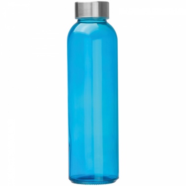 Logotrade firmakingitused pilt: Klaasist joogipudel koos trükiga, sinine