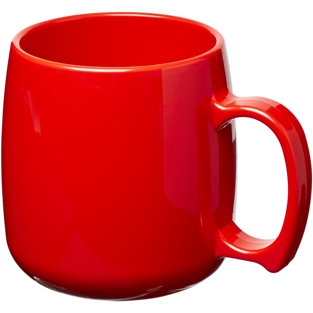 Logo trade reklaamkingitused foto: Mugav kohvikruus plastikust Classic, punane