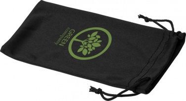 Logo trade ärikingi pilt: Mikrokiust kott päikeseprillide jaoks, must