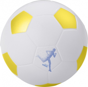 Logo trade reklaamtoote pilt: Stressipall jalgpall, kollane