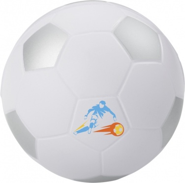 Logo trade ärikingituse pilt: Stressipall jalgpall, hõbedane