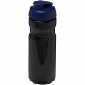 H2O Active® Base 650 ml keeratava kaanega spordipudel, Täiesti must/sinine