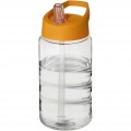 H2O Active® Bop 500 ml tilaga kaanega spordipudel, Läbipaistev / oranž