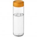 H2O Active® Vibe 850 ml keeratava korgiga veepudel, Läbipaistev / oranž