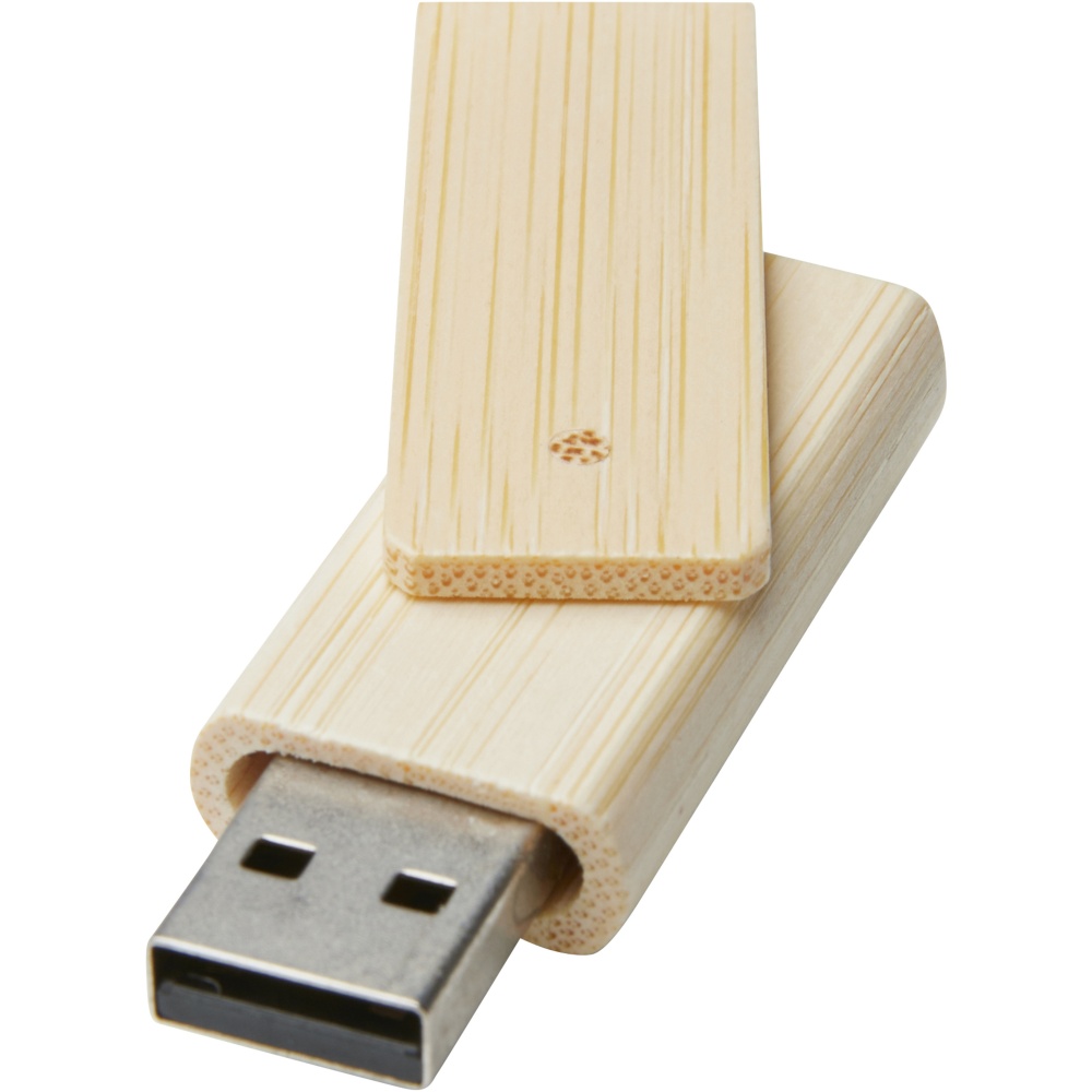 Logo trade reklaamtoote pilt: Pöörake 8 GB bambusest USB-mälupulka