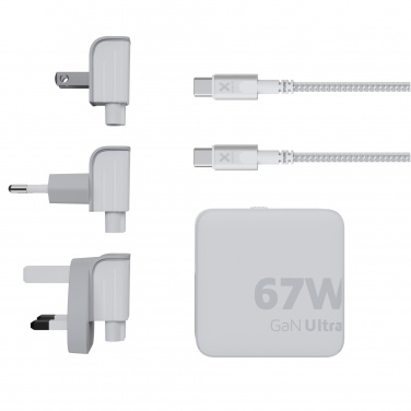 Logo trade firmakingi pilt: Xtorm XVC2067 GaN Ultra 67W reisilaadija 100W USB-C PD-kaabliga